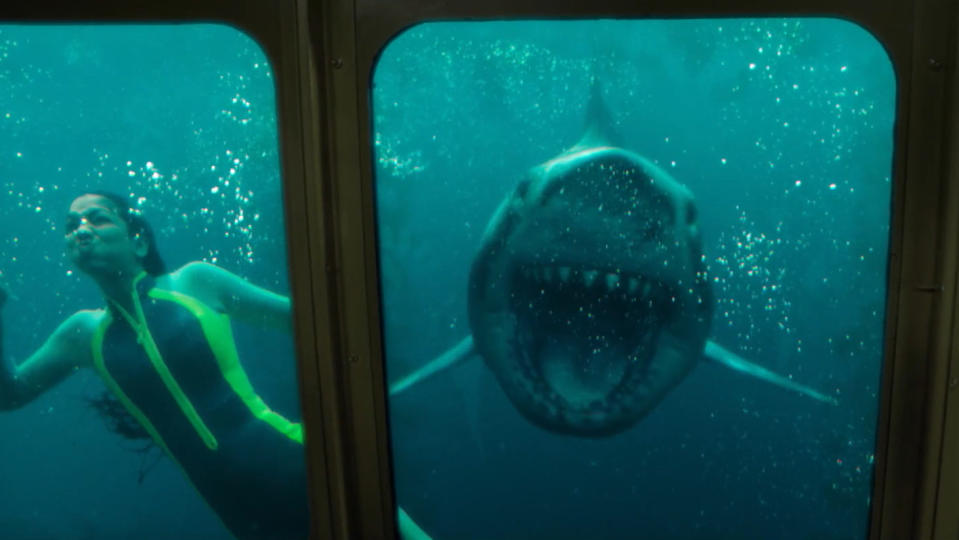 47 Meters Down: Uncaged married shark movies with The Descent. (Altitude)