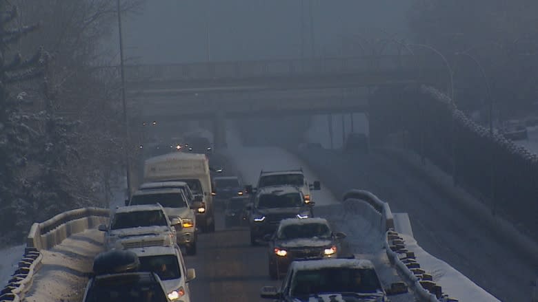 Snowy, slippery roads keep Calgary police and plows busy