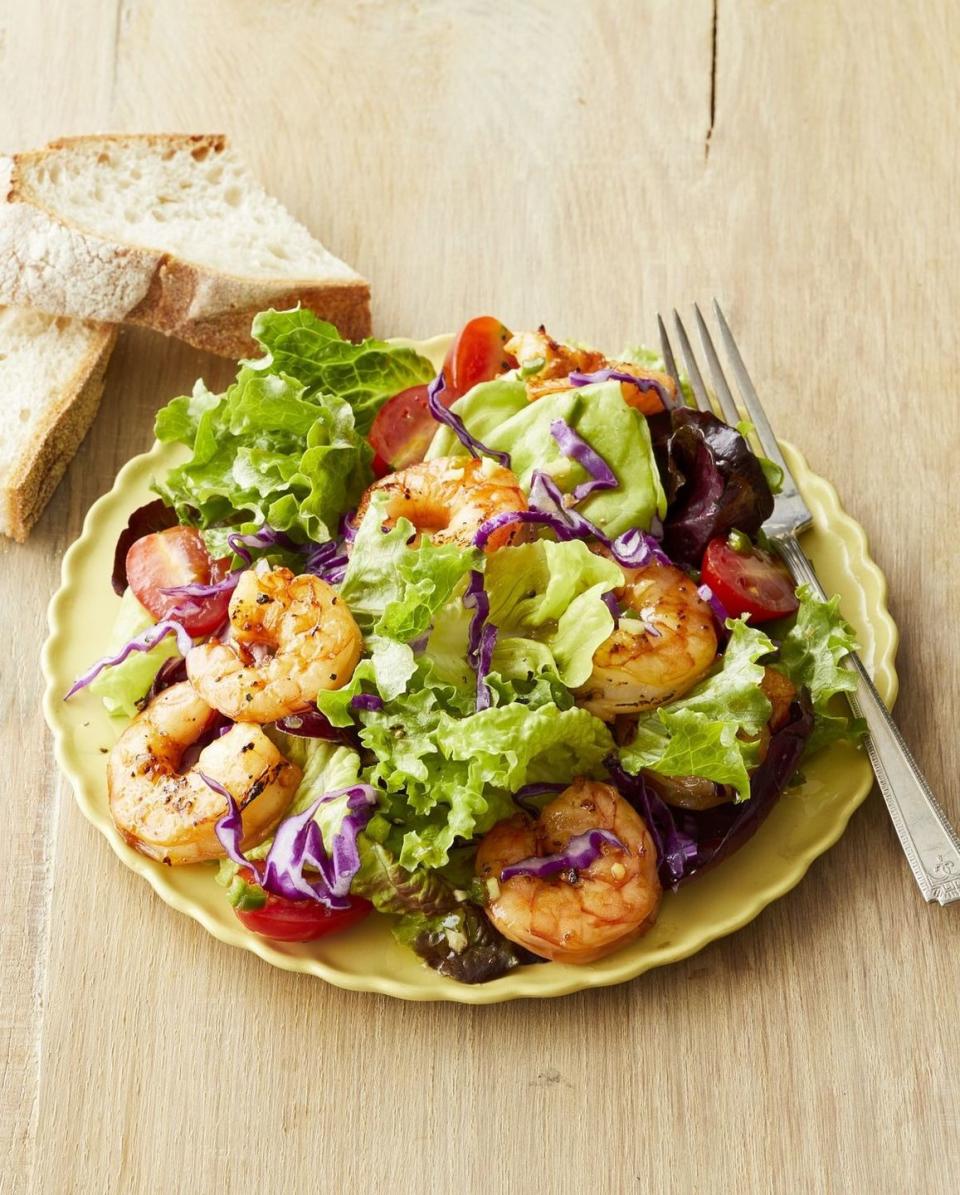 healthy salad recipes ginger shrimp