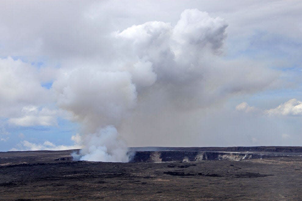 A steam vent in Kilauea Caldera is a magnificent sight in Hawaii Volcanoes National Park