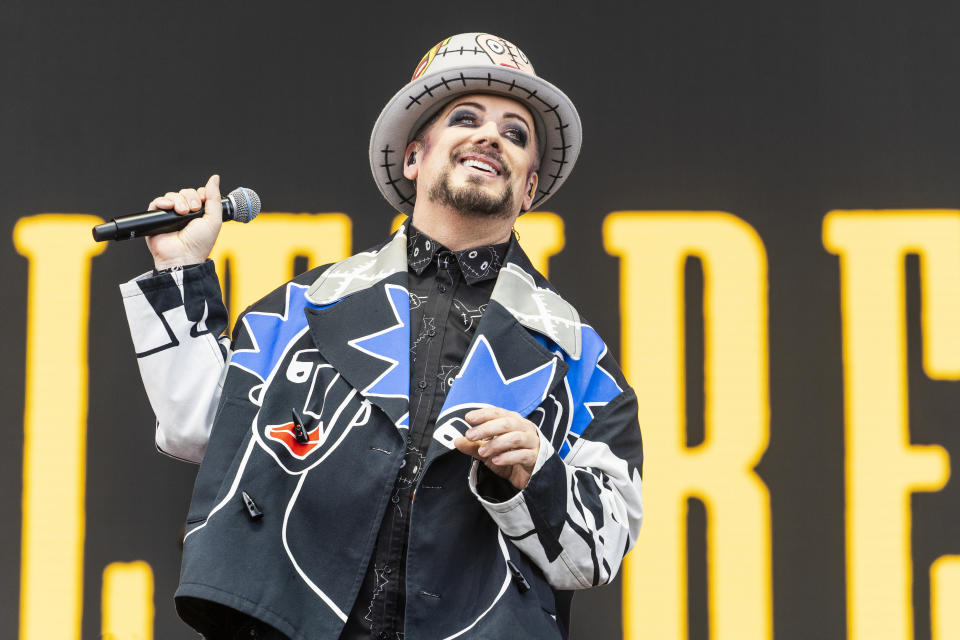 AUSTIN, TEXAS - OCTOBER 15: Boy George performs during weekend two of ACL Music Festival 2022 at Zilker Park on October 15, 2022 in Austin, Texas. (Photo by Erika Goldring/FilmMagic,)