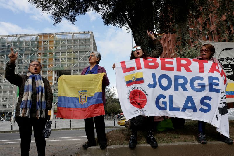 FILE PHOTO: Court meeting to rule on a habeas corpus request from Ecuador's former VP Glas, in Quito