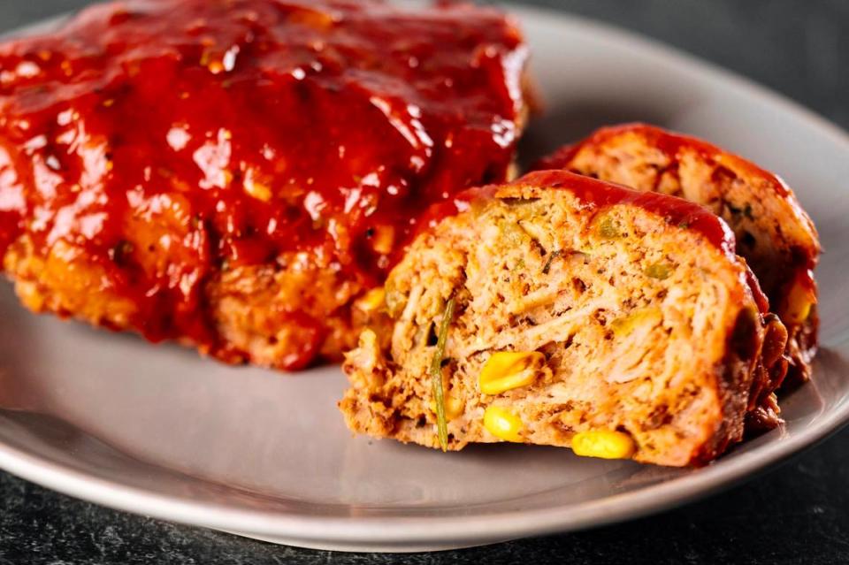 Turkey meatloaf with Hatch green chile at Eatzi’s Market & Bakery.
