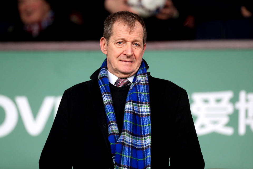 Alastair Campbell in the stands Burnley v Leicester City - Premier League - Turf Moor 19-01-2020 . (Photo by  Mike Egerton/EMPICS/PA Images via Getty Images)