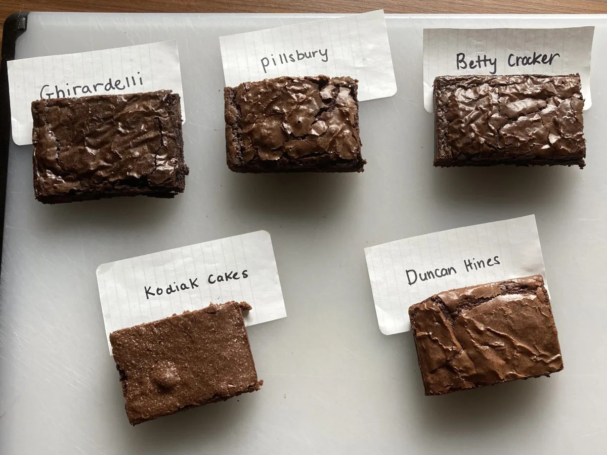 I'm a professional baker. I made 5 brands of boxed brownie mix to see which is t..