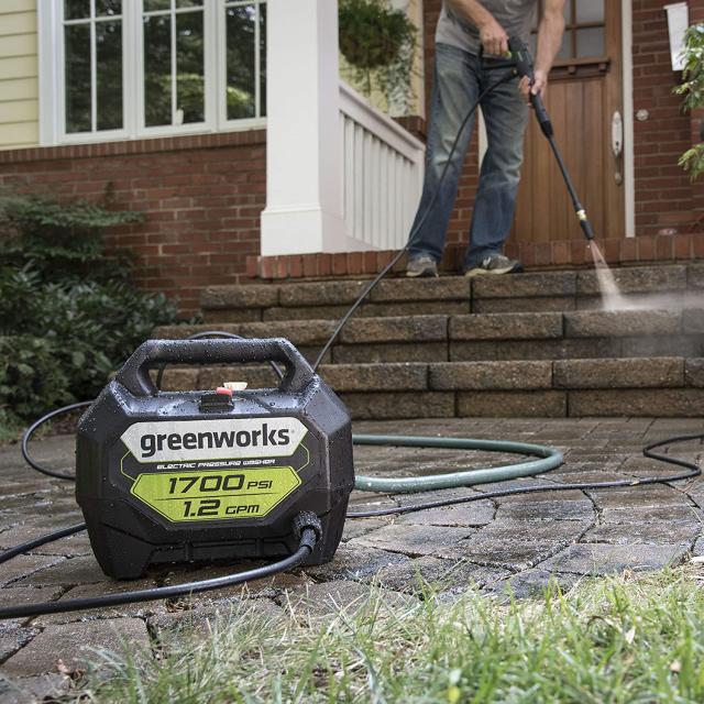 Greenworks 1600 PSI (1.2 GPM) Electric Pressure Washer (Ultra Compact /  Lightweight / 20 FT Hose / 35 FT Power Cord) Great For Cars, Fences,  Patios