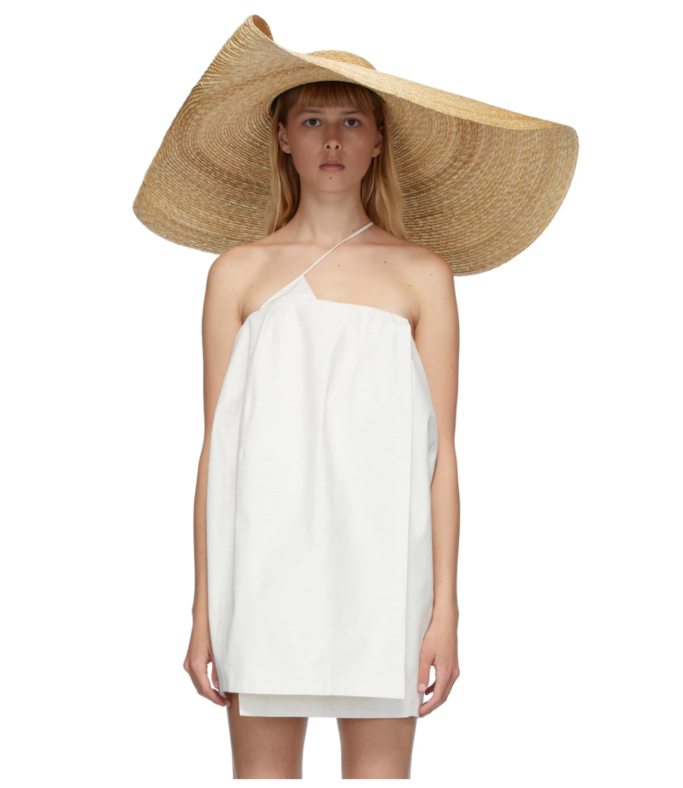 Jacquemus Beige 'Le Chapeau Bomba' Hat. Image via SSENSE.