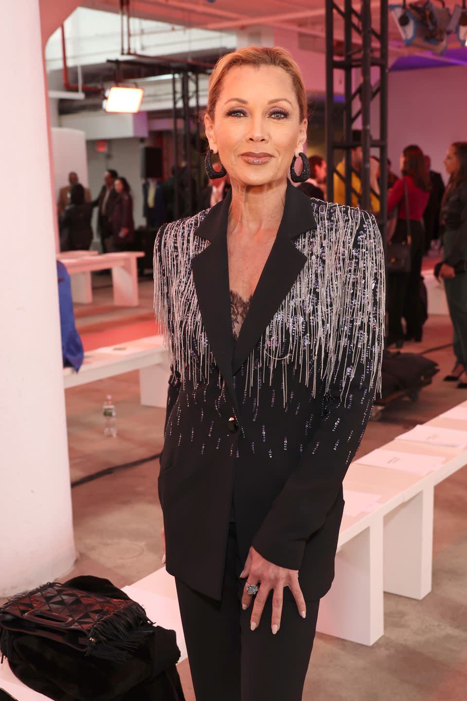 vanessa williams at pamella roland front row during new york fashion week, 2024