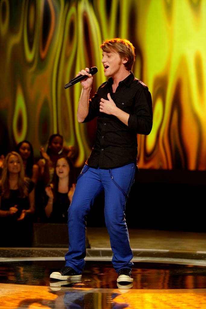 Colton Berry performs as one of the top 24 contestants on the 7th season of American Idol.