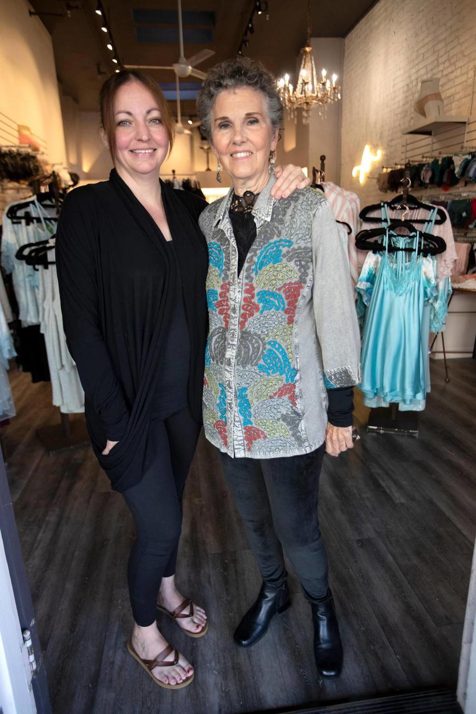 Samantha Phelps, Fanny Wrappers’ current owner, and former owner, Terry Treves, are longtime friends. The store has been a fixture in San Luis Obispo for 40 years, offering a wide lingerie selection and personalized fittings.