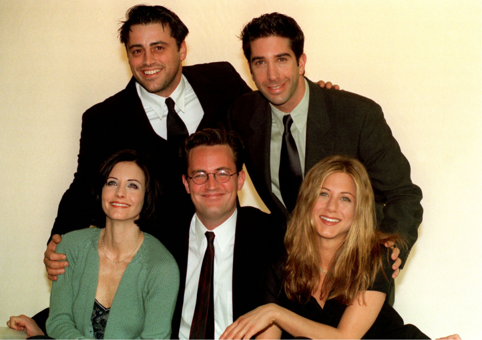 The cast of Friends at a 1998 photocall in London (PA)