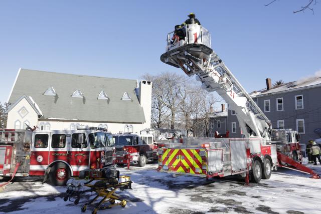 Eight residents displaced in three-decker attic fire on Waverly St 