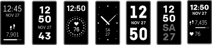 One advantage of a bigger screen: a choice of watch faces.