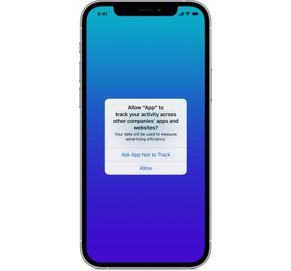 Apple's App Tracking Transparency can block apps from tracking your information across the web. (Image: Apple)