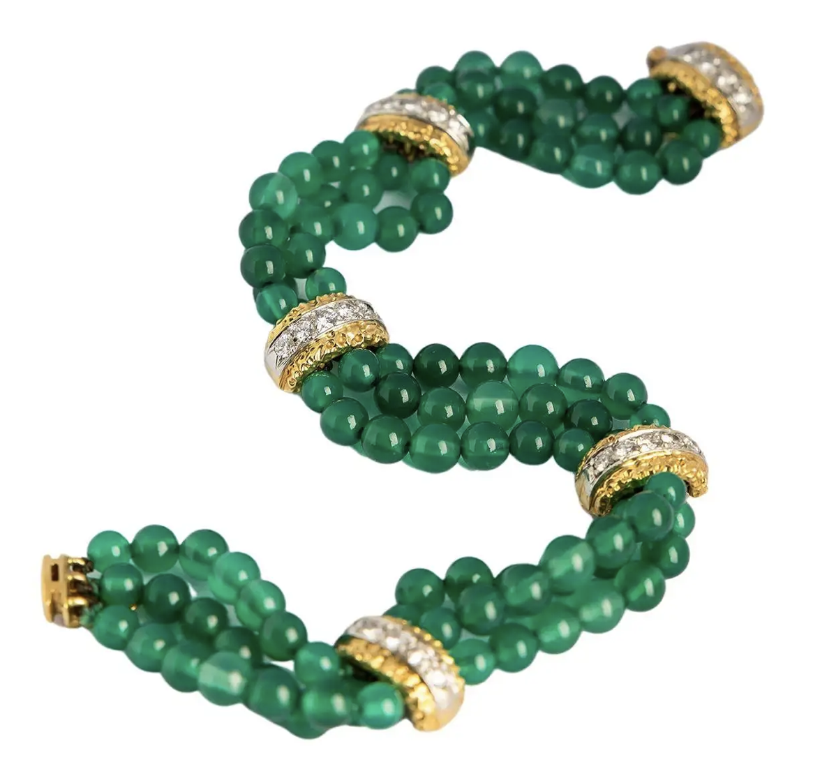 <p><a href="https://go.redirectingat.com?id=74968X1596630&url=https%3A%2F%2Fwww.1stdibs.com%2Fjewelry%2Fbracelets%2Fbeaded-bracelets%2Fvan-cleef-arpels-1970s-chrysoprase-diamond-bracelet%2Fid-j_17463212%2F&sref=https%3A%2F%2Fwww.veranda.com%2Fluxury-lifestyle%2Fluxury-fashion-jewelry%2Fg44375553%2Fbest-jewelry-to-buy-1stdibs%2F" rel="nofollow noopener" target="_blank" data-ylk="slk:Shop Now;elm:context_link;itc:0;sec:content-canvas" class="link rapid-noclick-resp">Shop Now</a></p><p>1970s Chrysoprase and Diamond Bracelet</p><p>1st Dibs</p><p>$13800.00</p><span class="copyright">Courtesy of 1st Dibs</span>