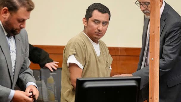 PHOTO: Gerson Fuentes, the man who plead guilty to raping and impregnating a 10-year-old Columbus girl before she traveled to Indiana for an abortion, appears in court, July 5, 2023, in Columbus, Ohio. (Adam Cairns/Columbus Dispatch/USA TODAY Network)