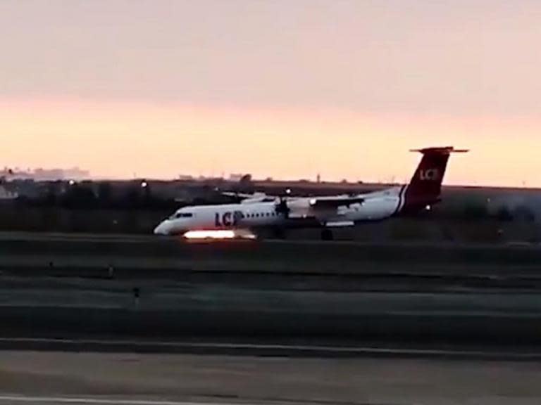 Plane forced to make emergency landing in Peru after landing gear fails