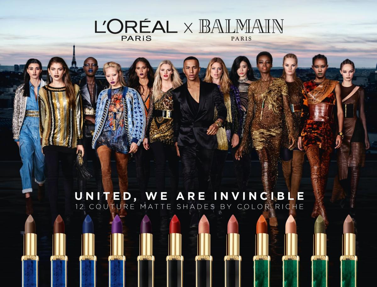 L Or al Paris and Balmain Paris Unveil Lipstick Ad Campaign