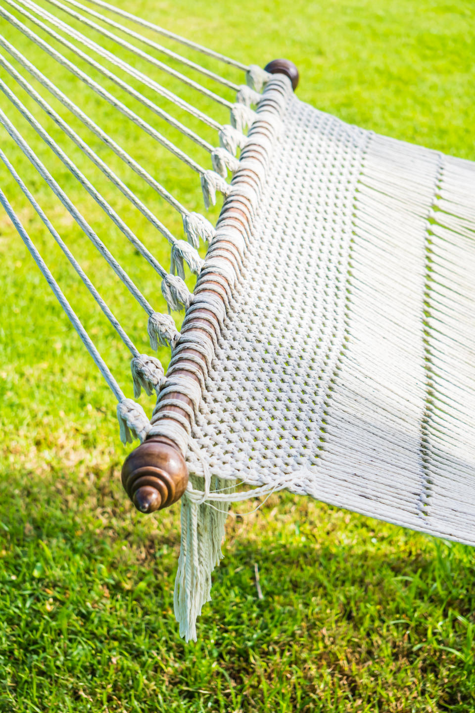 Empty hammock on the beach