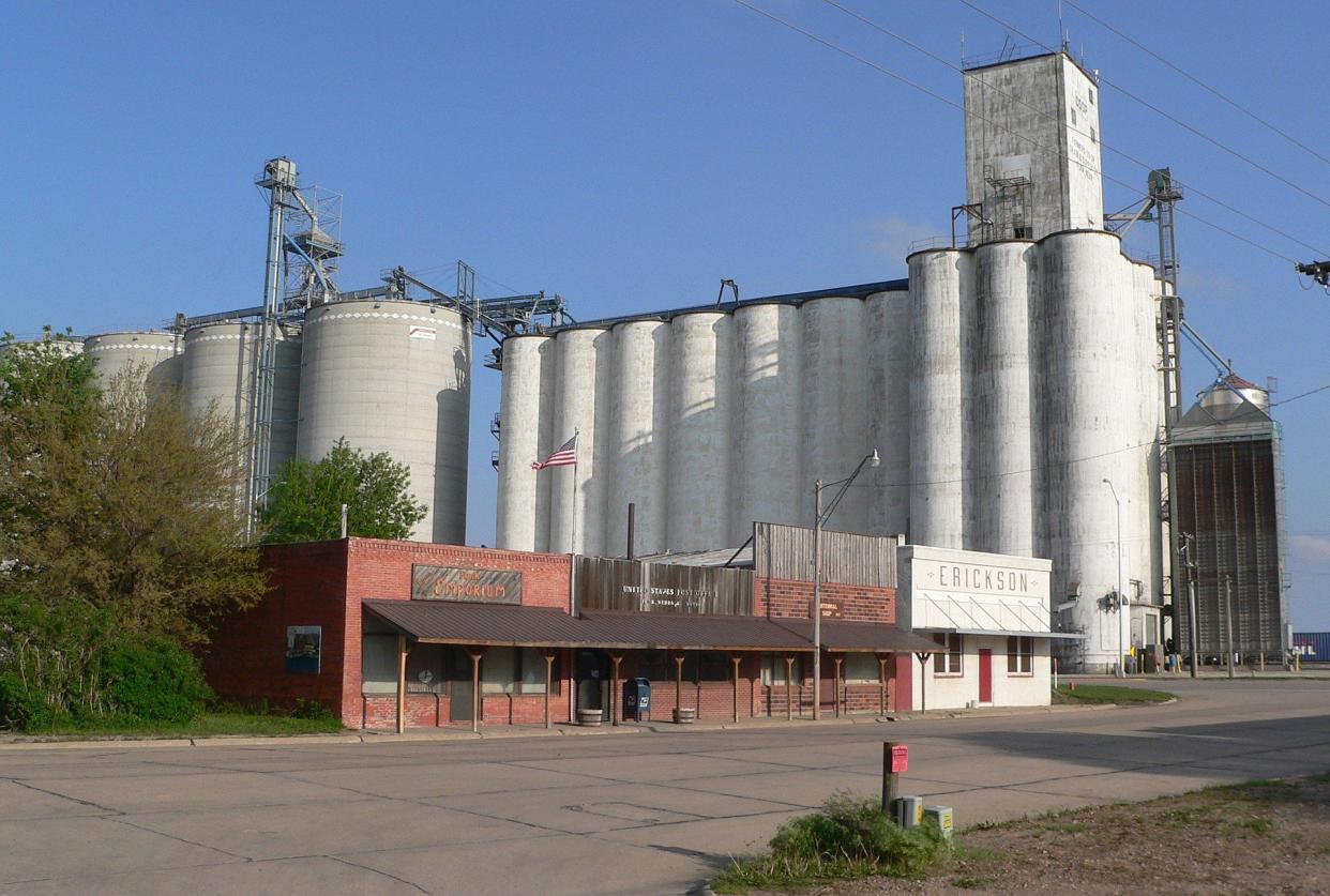 Downtown Funk, with grain elevators in background