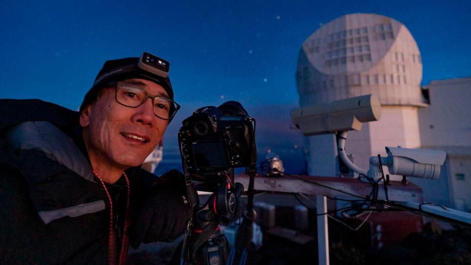 PHOTO: Photographer Stan Honda pictured while an artist-in-residence at Haleakala National Park, Maui, Hawaii, 2019. (Courtesy of Stan Honda)