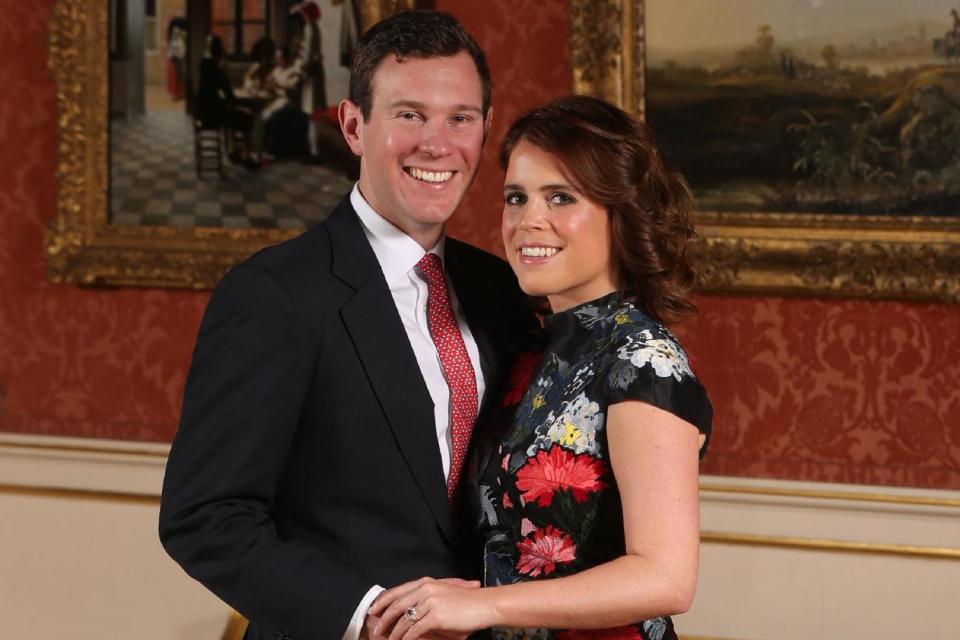 <p>Princess Eugenie and Mr Brooksbank</p>AFP/Getty Images