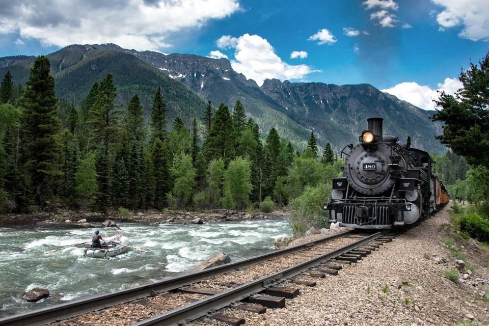 Durango and Silverton Narrow Gauge Railroad in Colorado