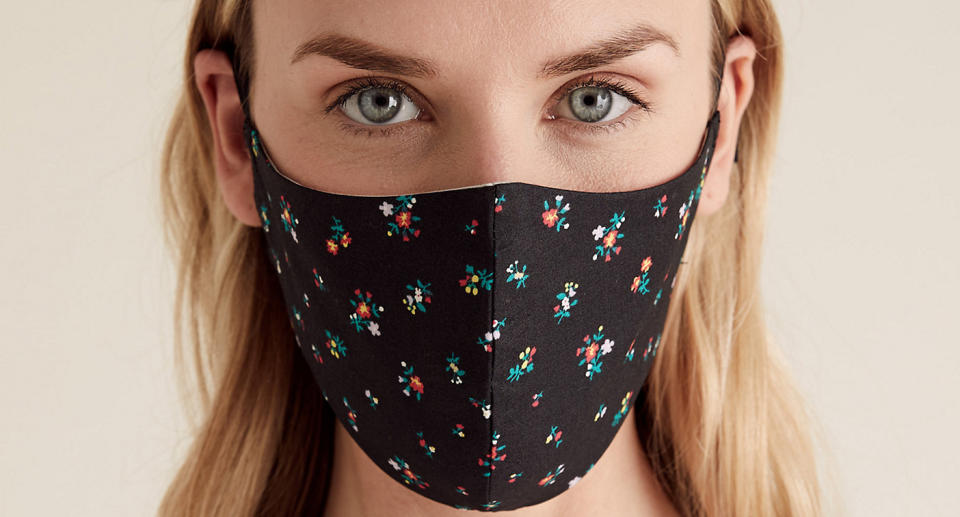 Marks and Spencer has launched new trendy reusable face masks amid the coronavirus pandemic. (Getty Images)