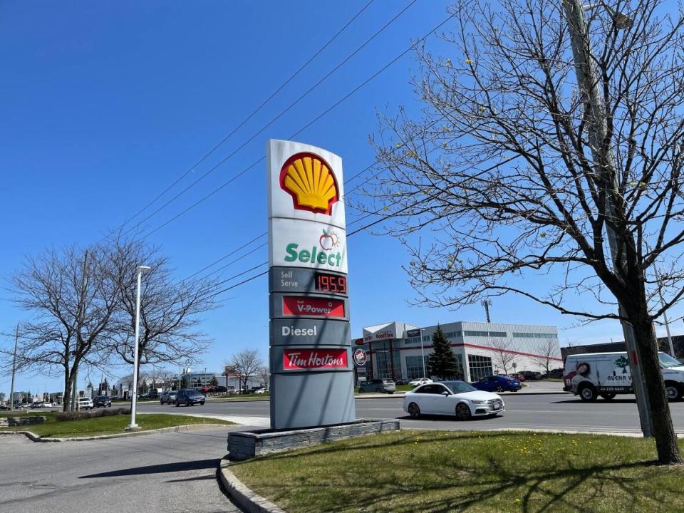 The price at the pump is expected to rise by four cents a litre and sit just shy of the two-dollar mark Sunday, according to Gas Wizard, a website that tracks prices across Canada.  (CBC News  - image credit)