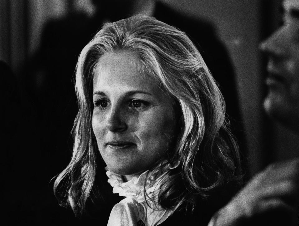 Jill Biden at the Hotel duPont receiving line Feb. 21, 1978.