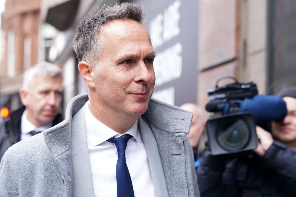 Michael Vaughan’s lawyer criticised the ECB’s handling of the investigation into the Azeem Rafiq racism case (James Manning/PA) (PA Wire)