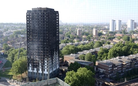 The remains of Grenfell Tower  - Credit: Rick Findler/PA