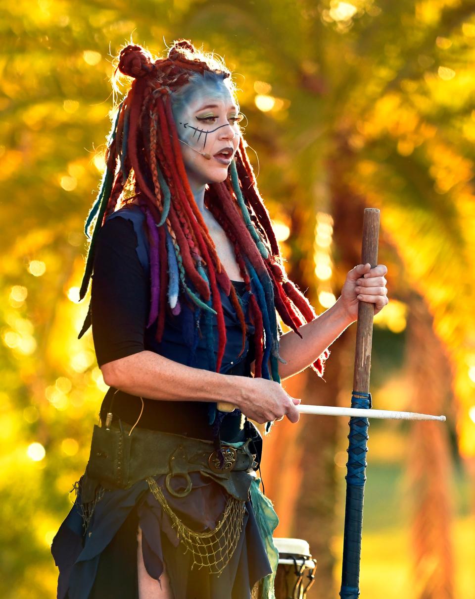 Sirena - The Sirens, a trio that performs original music, drums and harmony singing, will appear at the 2023 Brevard Renaissance Fair on weekends 1, 2, 4 and 5.