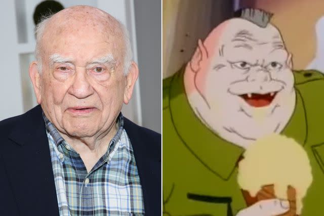 <p>Paul Archuleta/Getty; TBS</p> Ed Asner voiced Hoggish Greedly on Captain Planet