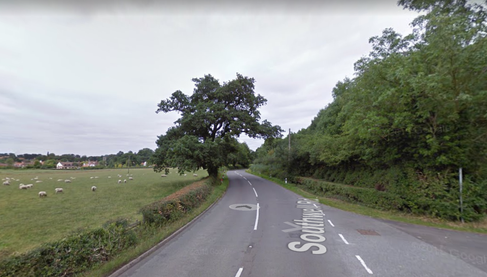 The crash happened on Southwell Road, Oxton, Nottinghamshire, in January this year. (Google Maps)