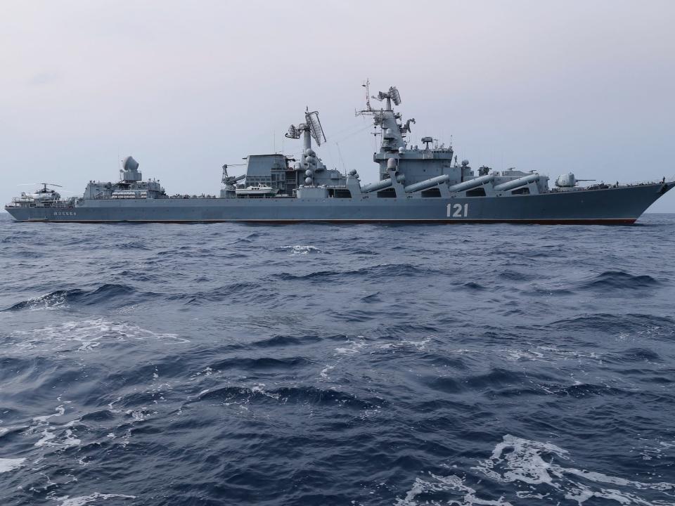 The Russian missile cruiser Moskva sank on April 14 from damages after it was struck by Ukrainian missiles.