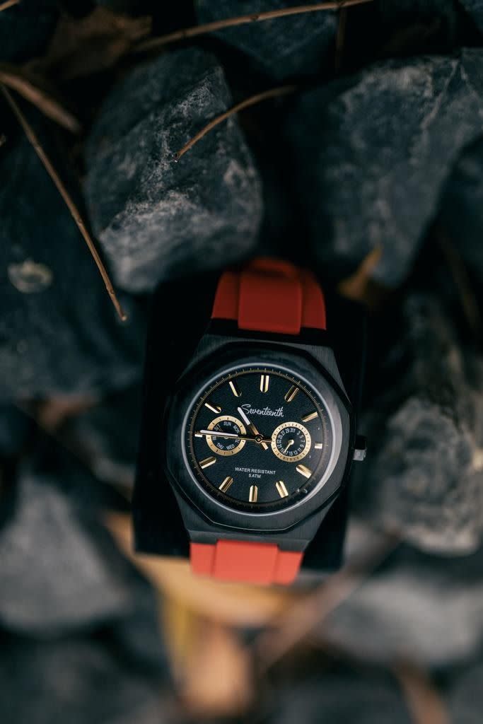 <p><a href="https://www.seventeenth-watches.com/collections/all/products/red-trailblazer" rel="nofollow noopener" target="_blank" data-ylk="slk:Shop Now;elm:context_link;itc:0;sec:content-canvas" class="link ">Shop Now</a></p><p>Seventeenth Red Trailblazer Watch</p><p>seventeenth-watches.com</p><p>$200.00</p><span class="copyright">Seventeenth</span>