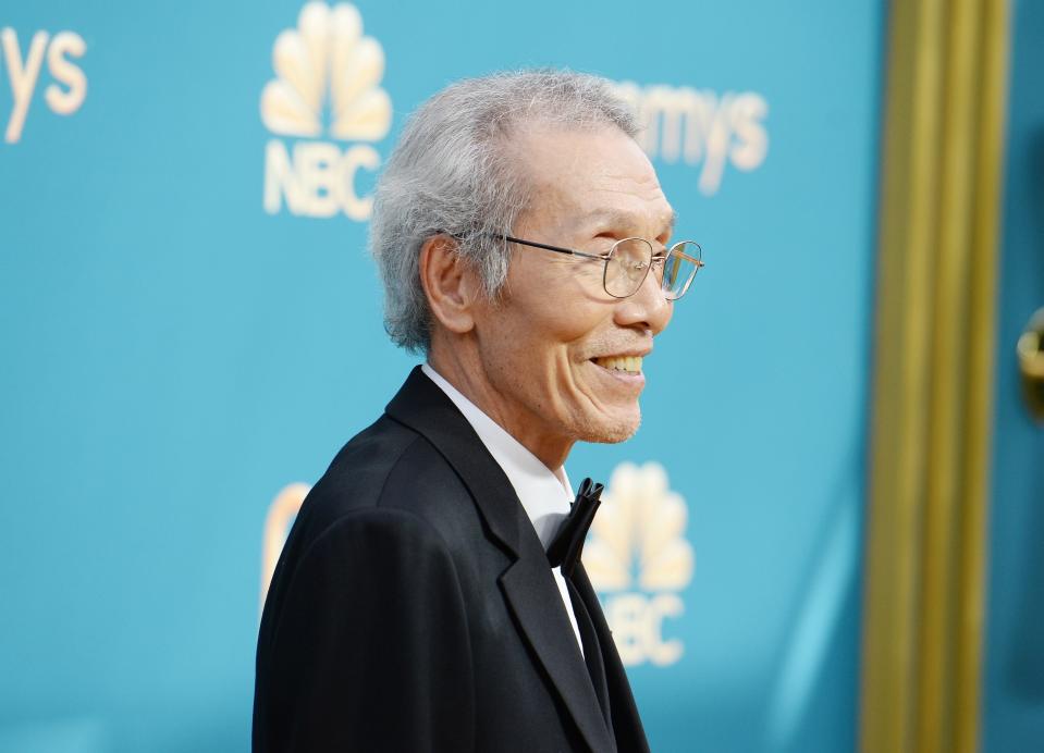 Oh Young-soo at the 74th Primetime Emmy Awards in 2022, where he was nominated for best supporting actor in a drama series.