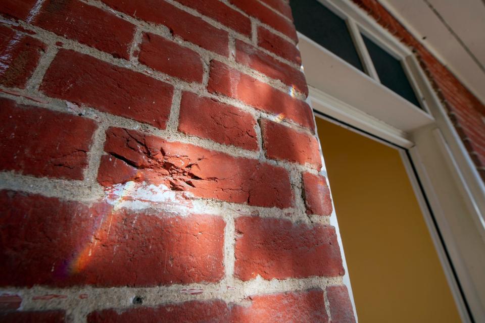 During the Battle of Gettysburg, the rear of the Welty House was exposed to a field at the southern edge of town and was part of fighting. Evidence of damage to the brick still exists today.