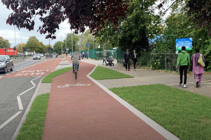An artist's impression of the new Melton Road cycleway
