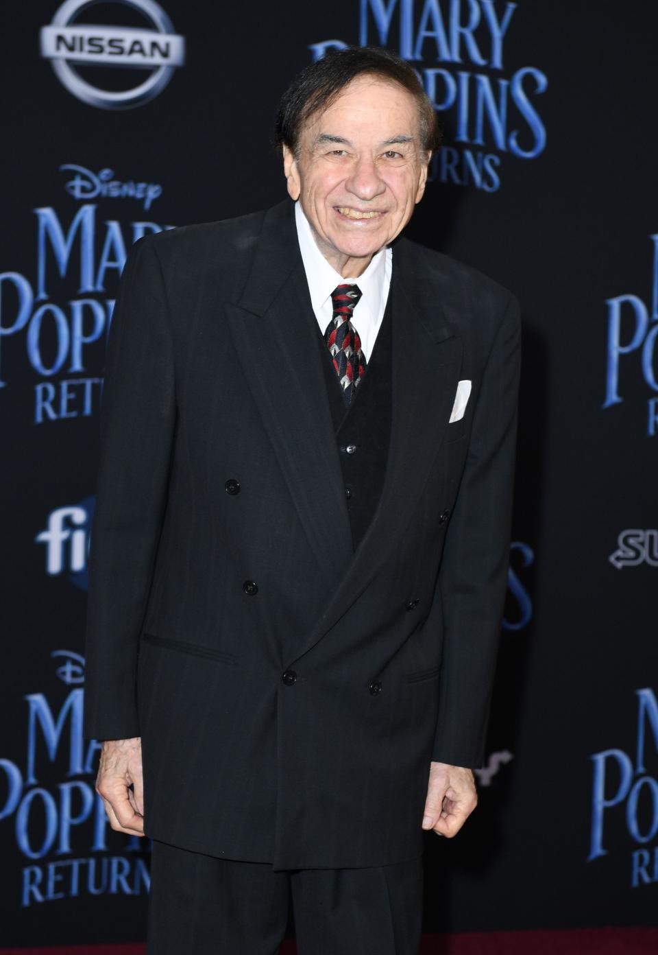 Richard Sherman arrives for the world premiere of Disney's "Mary Poppins Returns" at the Dolby theatre in Hollywood on Nov. 29, 2018. Sherman died May 25, 2024, at the age of 95.