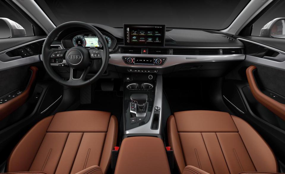 <p>While it doesn't have the dual-touchscreen setup found in newer models such as <a href="https://www.caranddriver.com/audi/a6" rel="nofollow noopener" target="_blank" data-ylk="slk:the A6;elm:context_link;itc:0;sec:content-canvas" class="link ">the A6</a> and A7, the A4 does ditch its central control knob on the center console in favor of a centrally mounted touchscreen with revised graphics and menus.</p>