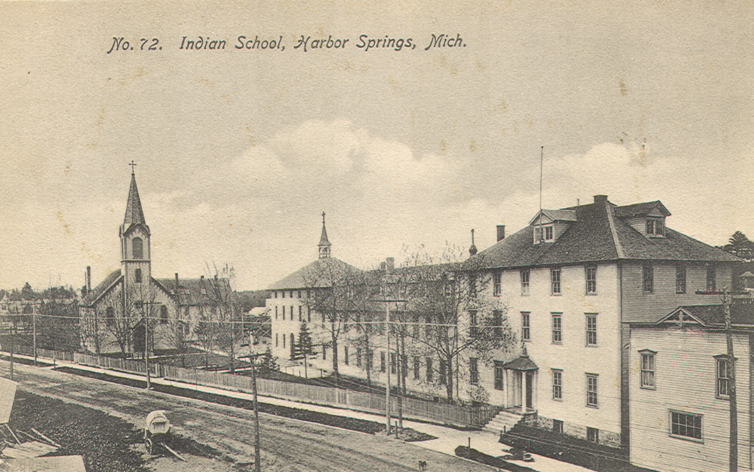 The Holy Childhood Boarding School was open in Harbor Springs from 1889 to 1983, the last boarding school to close in the United States.