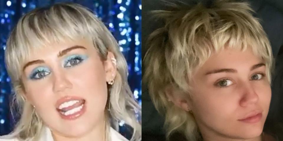 <p>Short-haired Miley is officially back, y'all! The singer chopped off most of the length on her <a href="https://www.seventeen.com/beauty/hair/a32032137/fans-think-miley-cyrus-new-mullet-looks-just-like-joe-exotics-from-tiger-king/" rel="nofollow noopener" target="_blank" data-ylk="slk:famous mullet;elm:context_link;itc:0;sec:content-canvas" class="link ">famous mullet</a> –well, technically her mom is the one who chopped it off. <a class="link " href="https://www.instagram.com/p/CAX3j7CjW2c/" rel="nofollow noopener" target="_blank" data-ylk="slk:According to Instagram;elm:context_link;itc:0;sec:content-canvas">According to Instagram</a>, hair stylist Sally Hershberger video chatted with Miley's mom Tish to give her instructions as she cut.</p>