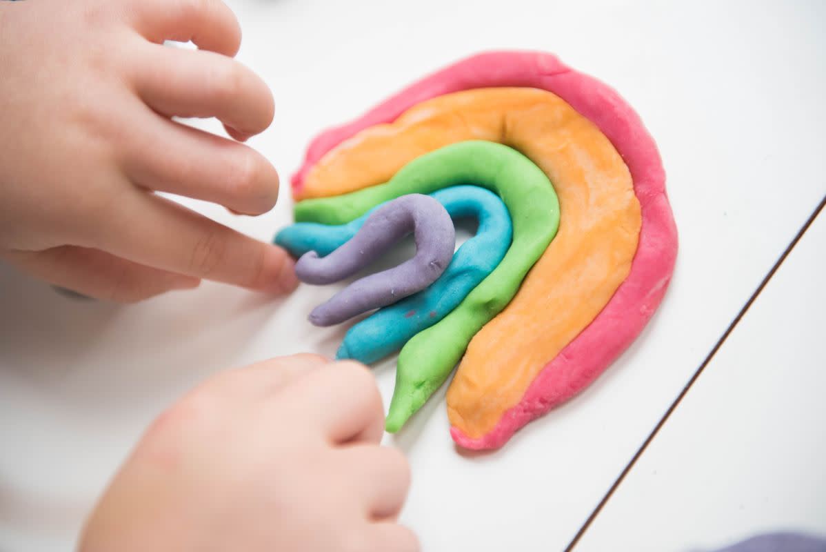 <p>Unsplash</p><p>We <em>glitteraly</em> can’t stop obsessing over this DIY playdough recipe from <a href="https://www.playdoughtoplato.com/st-patricks-day-playdough/" rel="nofollow noopener" target="_blank" data-ylk="slk:Playdough to Plato;elm:context_link;itc:0;sec:content-canvas" class="link rapid-noclick-resp">Playdough to Plato</a> that is bright green and full of gold glitter. It’s easy to make on the stovetop with a few simple ingredients and will give your playdough-loving kid hours of fun.</p>