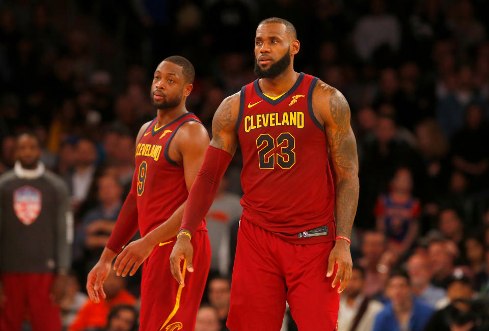 Dwyane Wade and LeBron James were eager to play together again. (Getty)