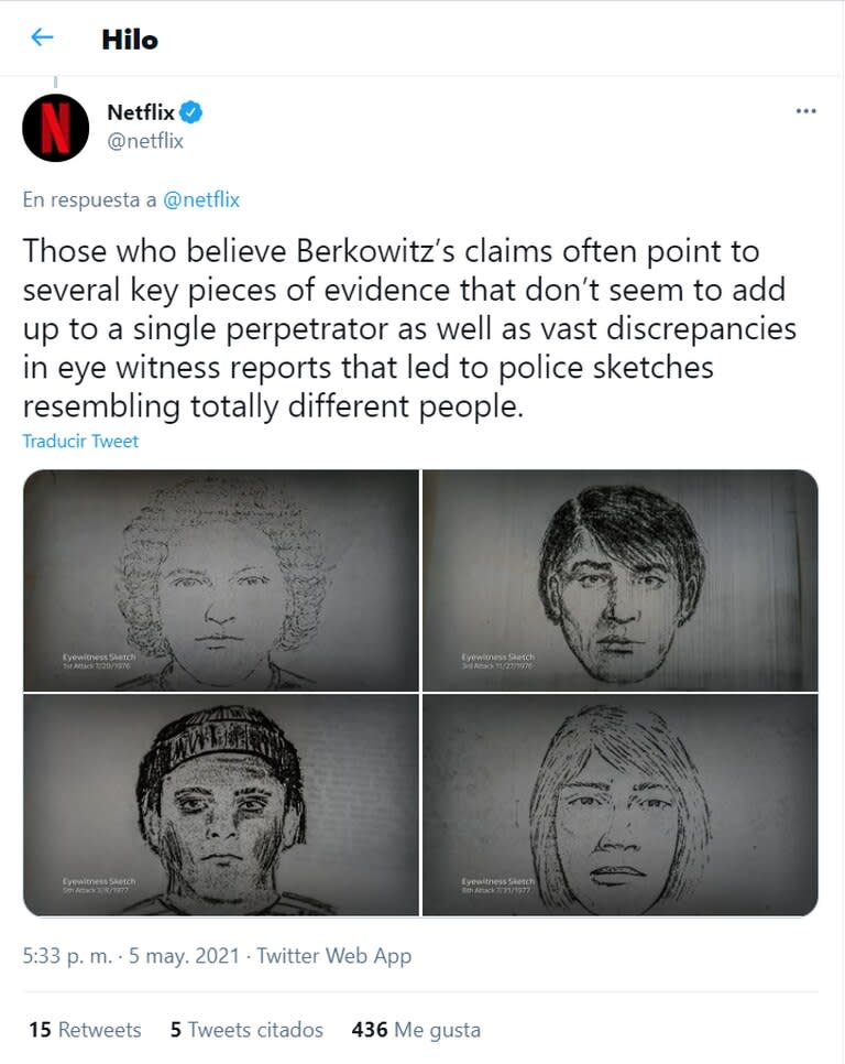 Los bocetos realizados por la policía que describen al autor de los tiroteos en Nueva York, que tuvieron lugar en la segunda mitad de los años 70
