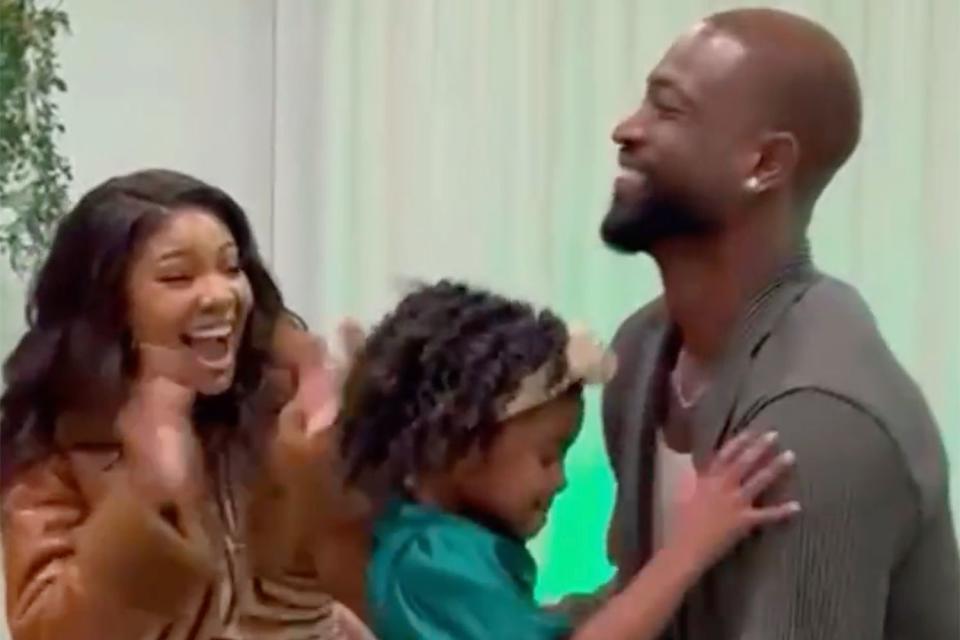 <p>Gabrielle Union-Wade/Instagram</p> Gabrielle Union, Dwayne Wade and their daughter Kaavia James
