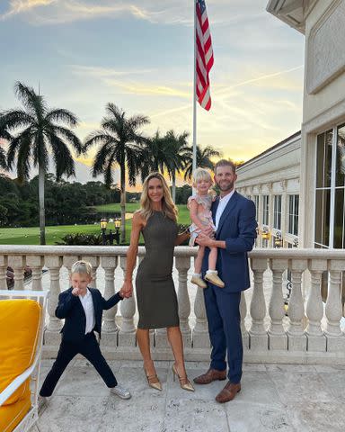 <p>Eric Trump Instagram</p> Eric Trump and Lara Trump and their kids Eric "Luke" Trump Jr. and Carolina Dorothy Trump.