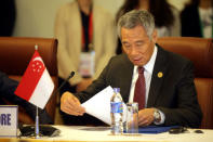 Singapore's Prime Minister Lee Hsien Loong attends the Trans-Pacific Partnership (TPP) meeting held on the sidelines of the APEC summit in Danang, Vietnam, November 10, 2017. REUTERS/Na-Son Nguyen/Pool